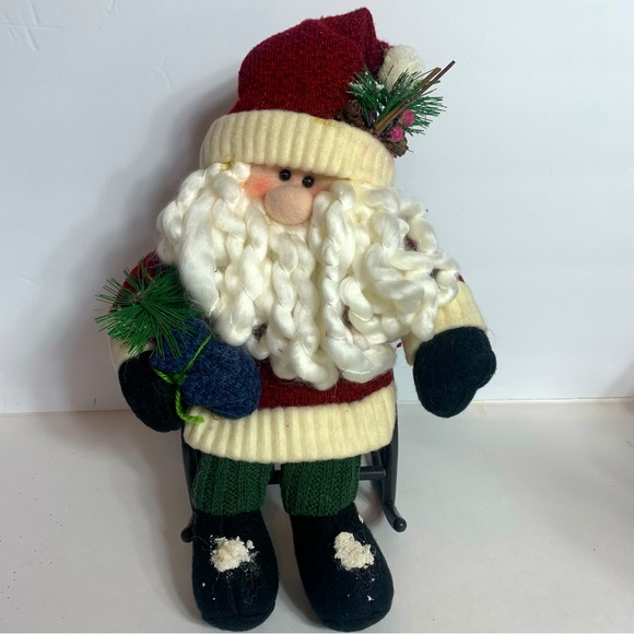 Source Unknown Other - Vintage Santa in rocking chair decoration. Approx. 11”H Santa in cute red outfit